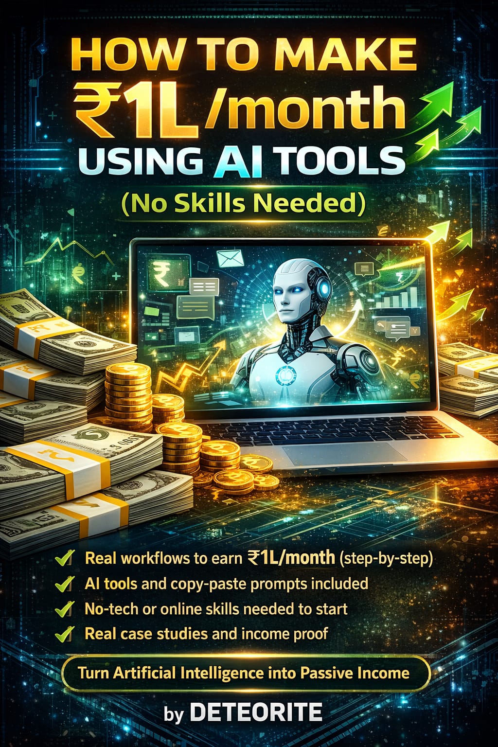 How to Make ₹1L/Month Using AI Tools (No Skills Needed) – Step-by-Step AI Income Blueprint