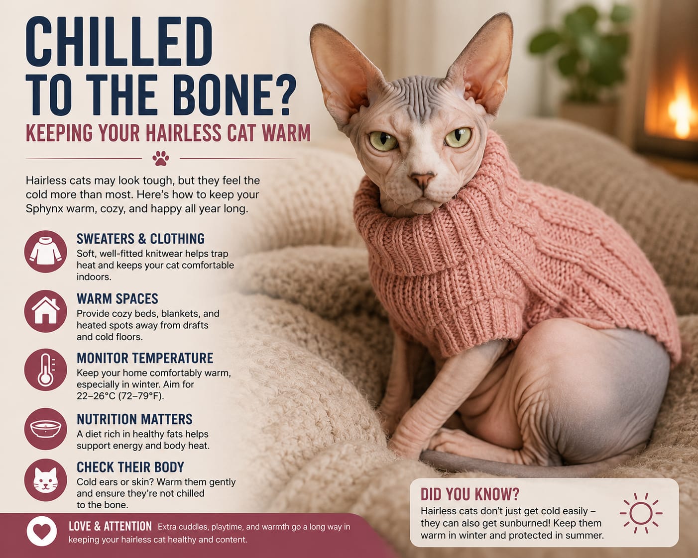 Chilled to the Bone? Keeping Your Hairless Cat Warm