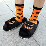 Halloween fur slippers