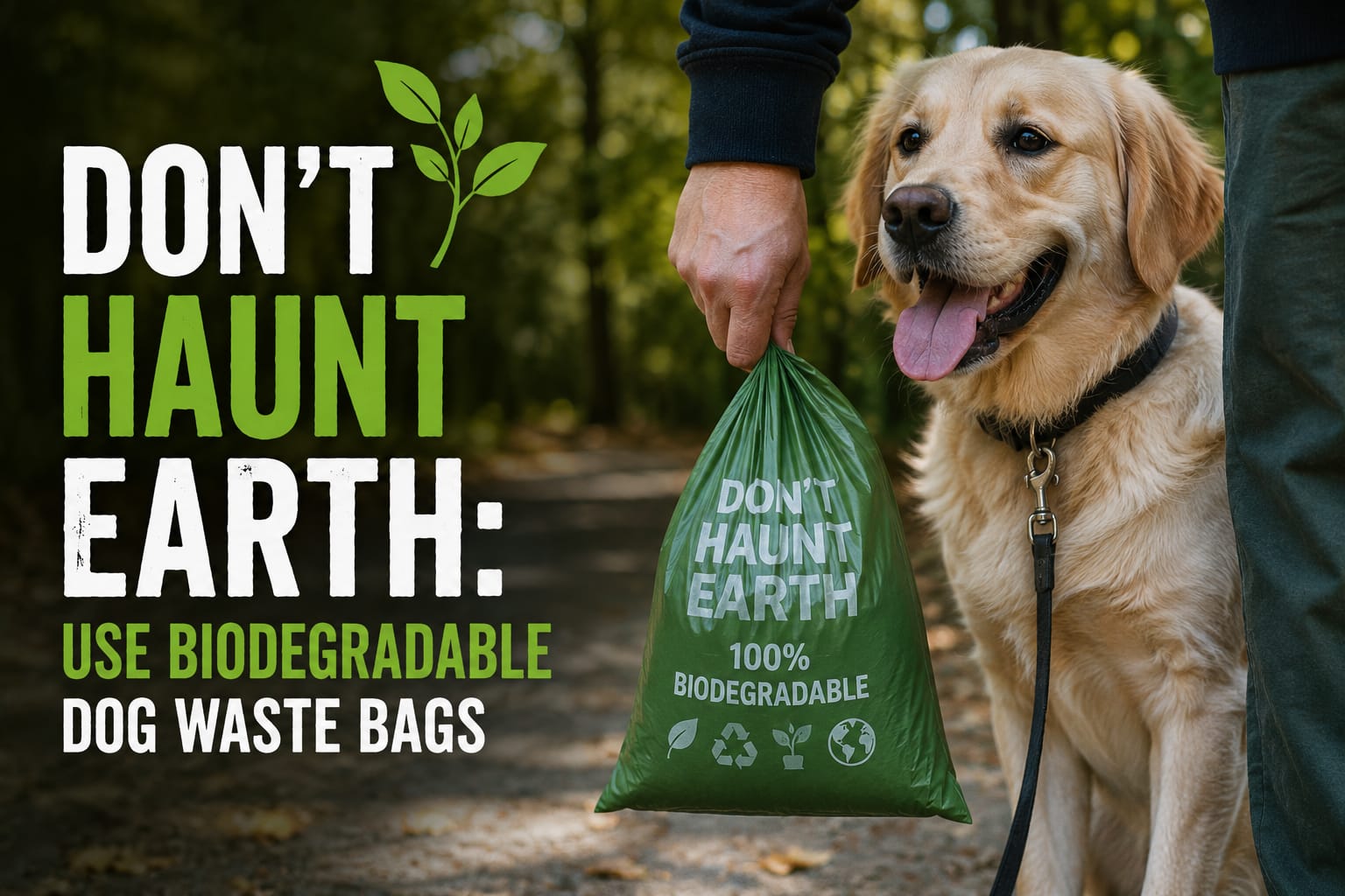 Don't Haunt Earth: Use Biodegradable Dog Waste Bags