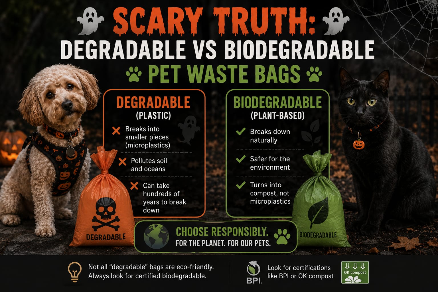 Degradable vs Biodegradable Pet Waste Bags