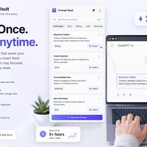 Prompt Vault v2 – Chrome Extension to Save & Inject AI Prompts Instantly