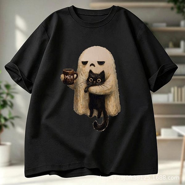 Women's Halloween Graphic T-Shirt | Spooky Anime Cartoon Print Casual Top